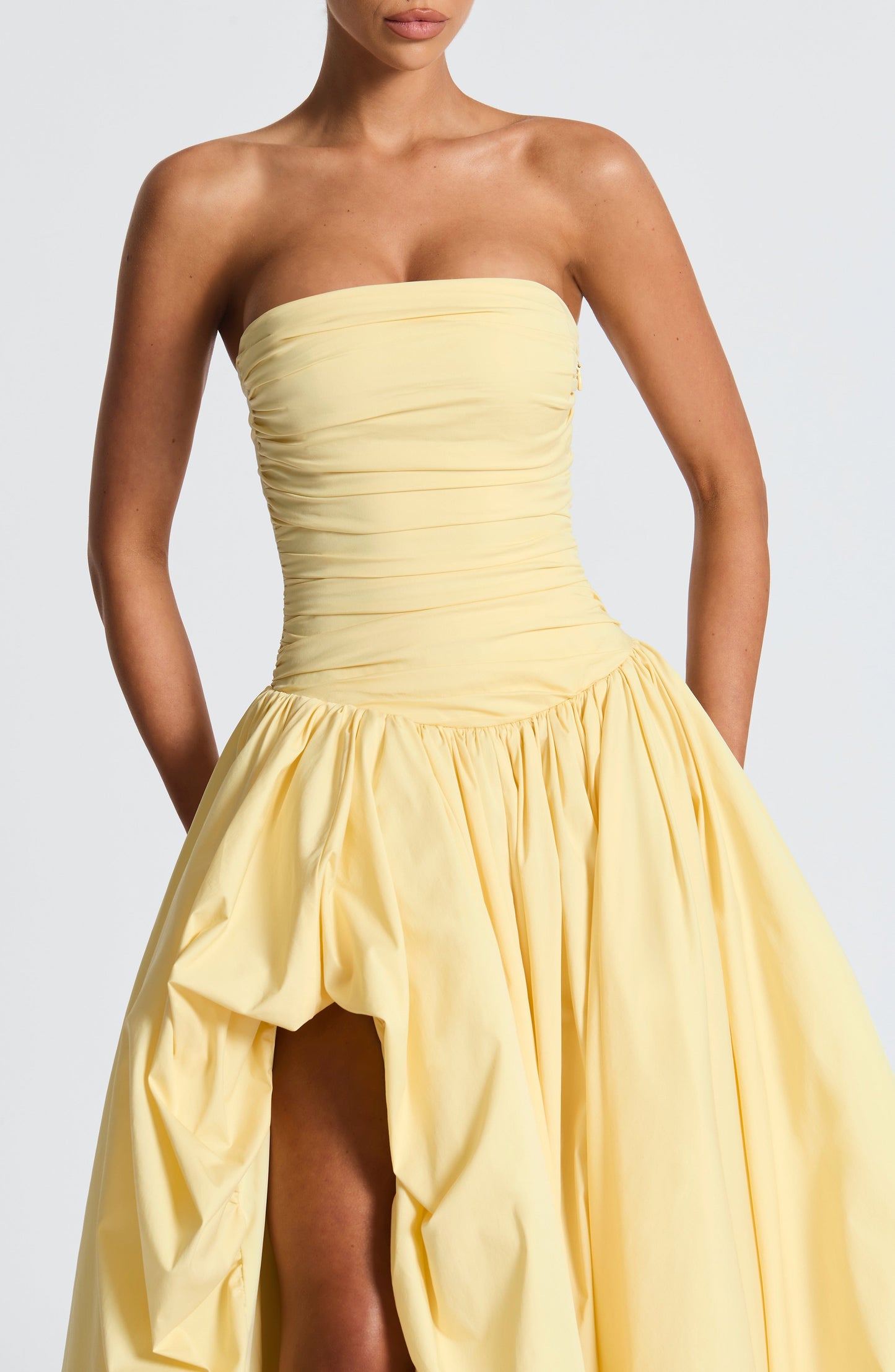 Jillian Maxi Elbise – Limon Sarısı