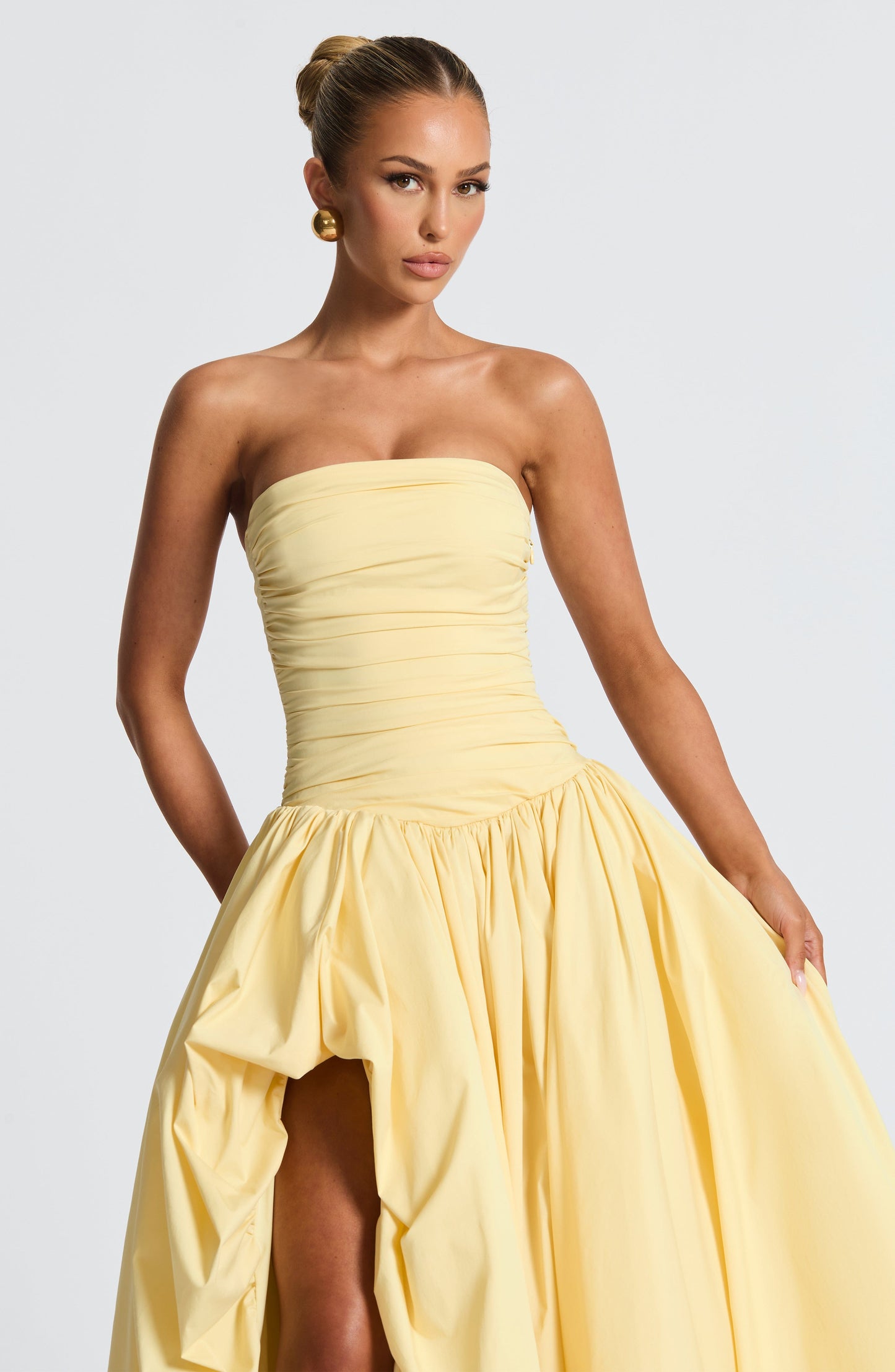 Jillian Maxi Elbise – Limon Sarısı