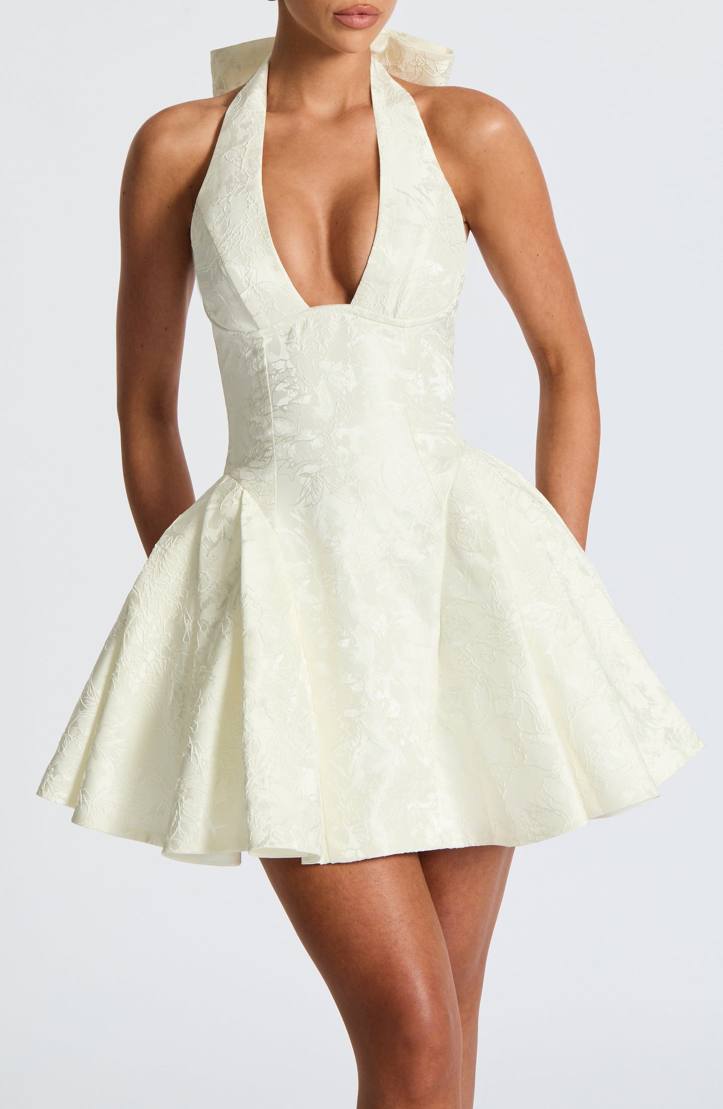 Jocelyn Mini Elbise – Ekru
