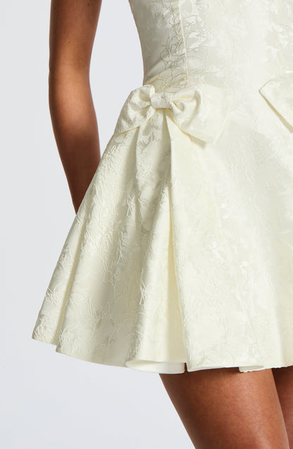 Jocelyn Mini Elbise – Ekru