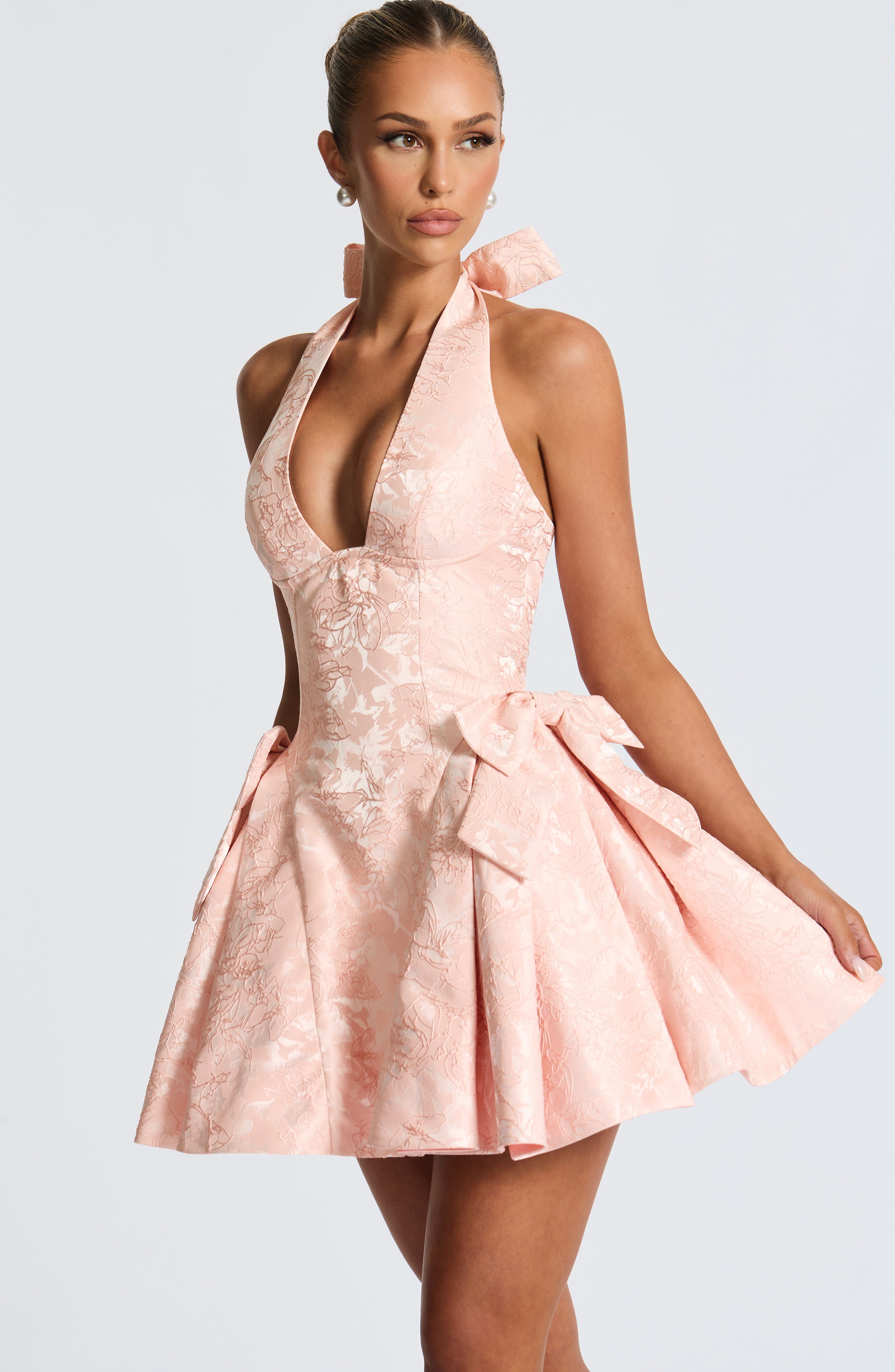 Jocelyn Mini Elbise – Şeftali Pembe