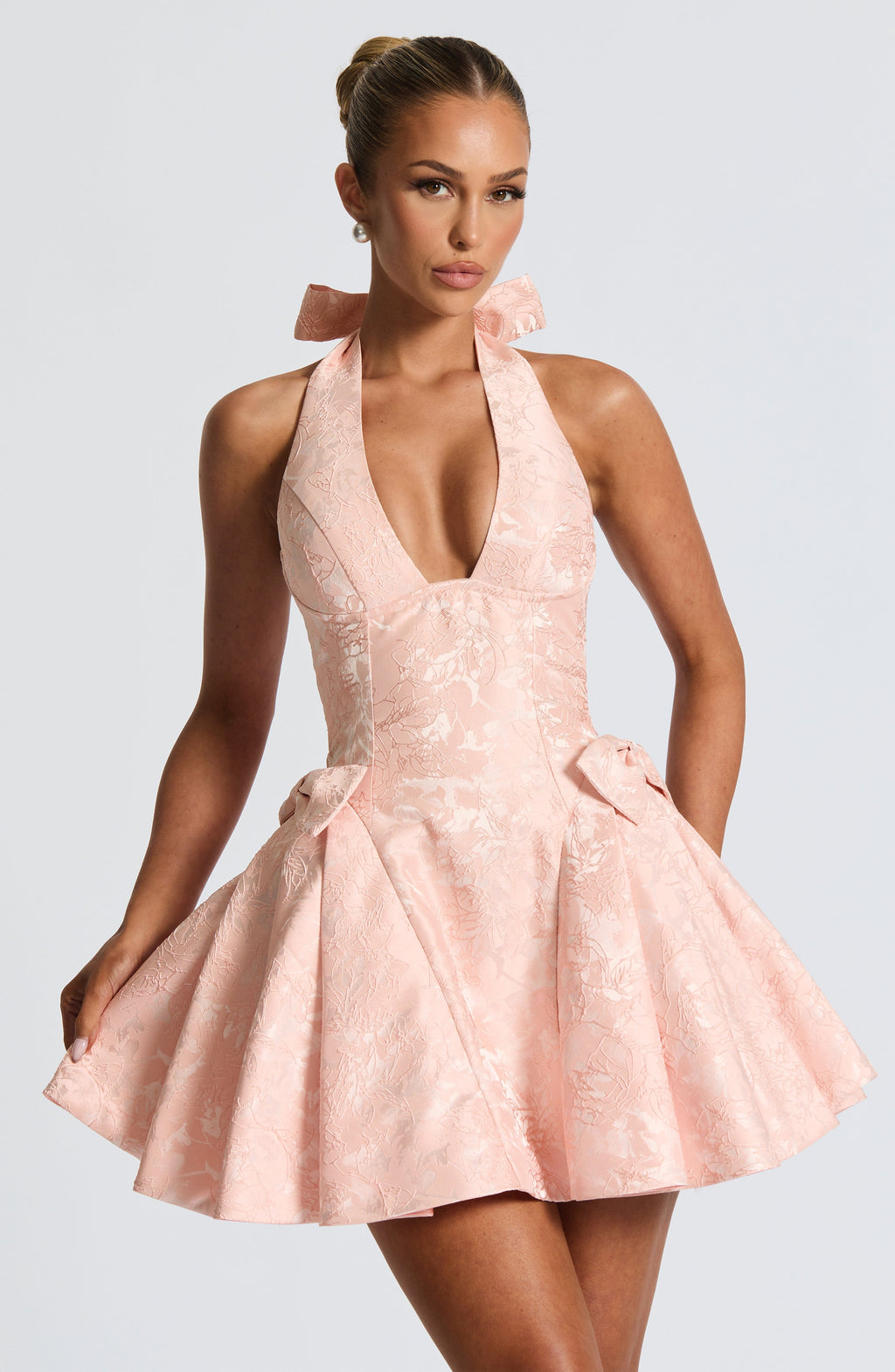 Jocelyn Mini Elbise – Şeftali Pembe