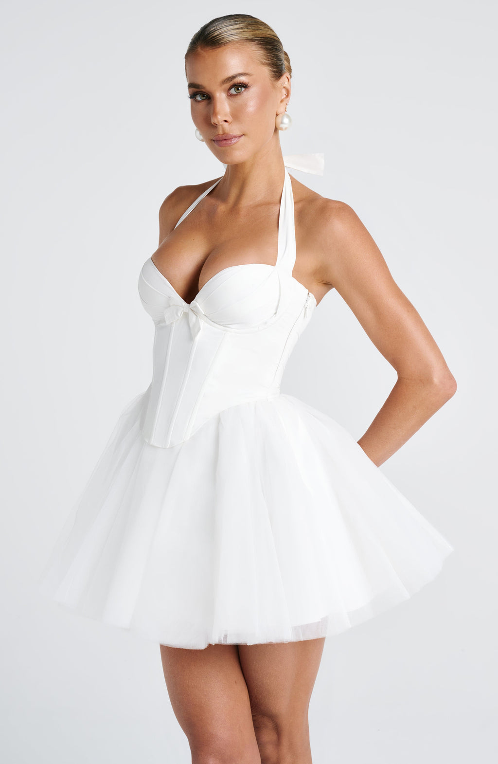 Keely Corset Mini Dress – Ivory