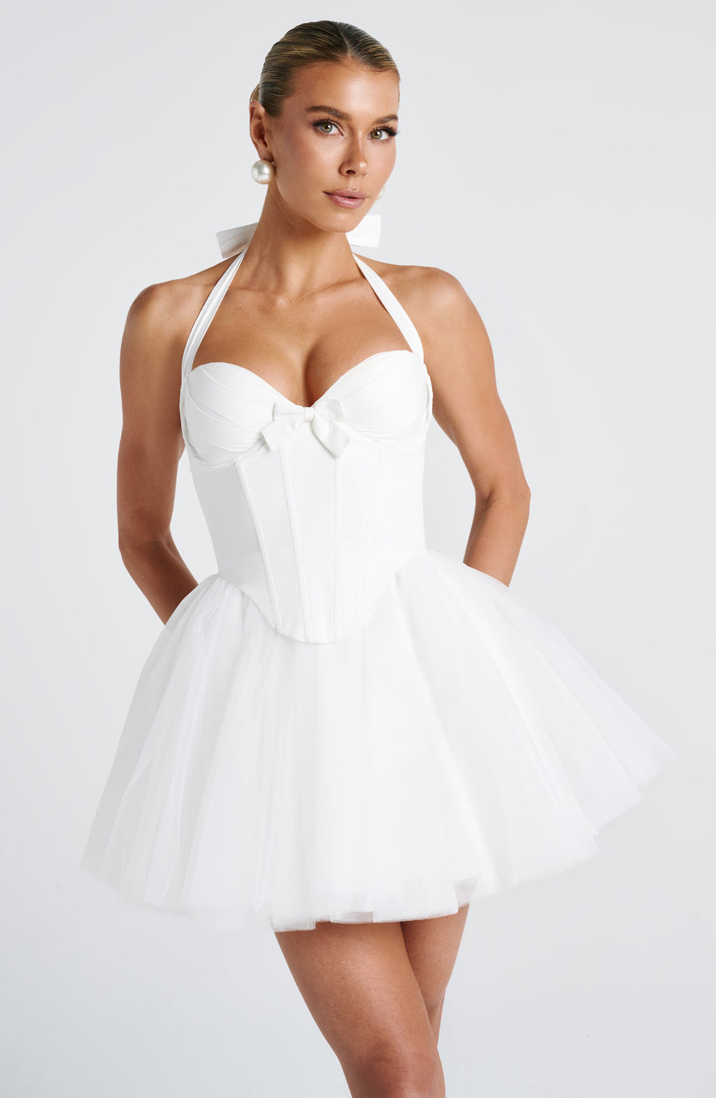 Keely Corset Mini Dress – Ivory