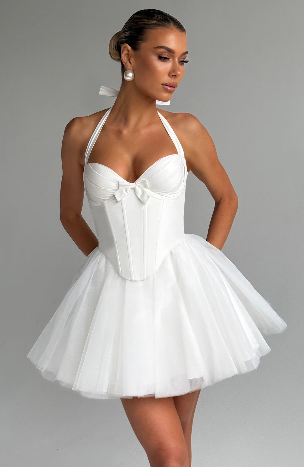 Keely Corset Mini Dress – Ivory
