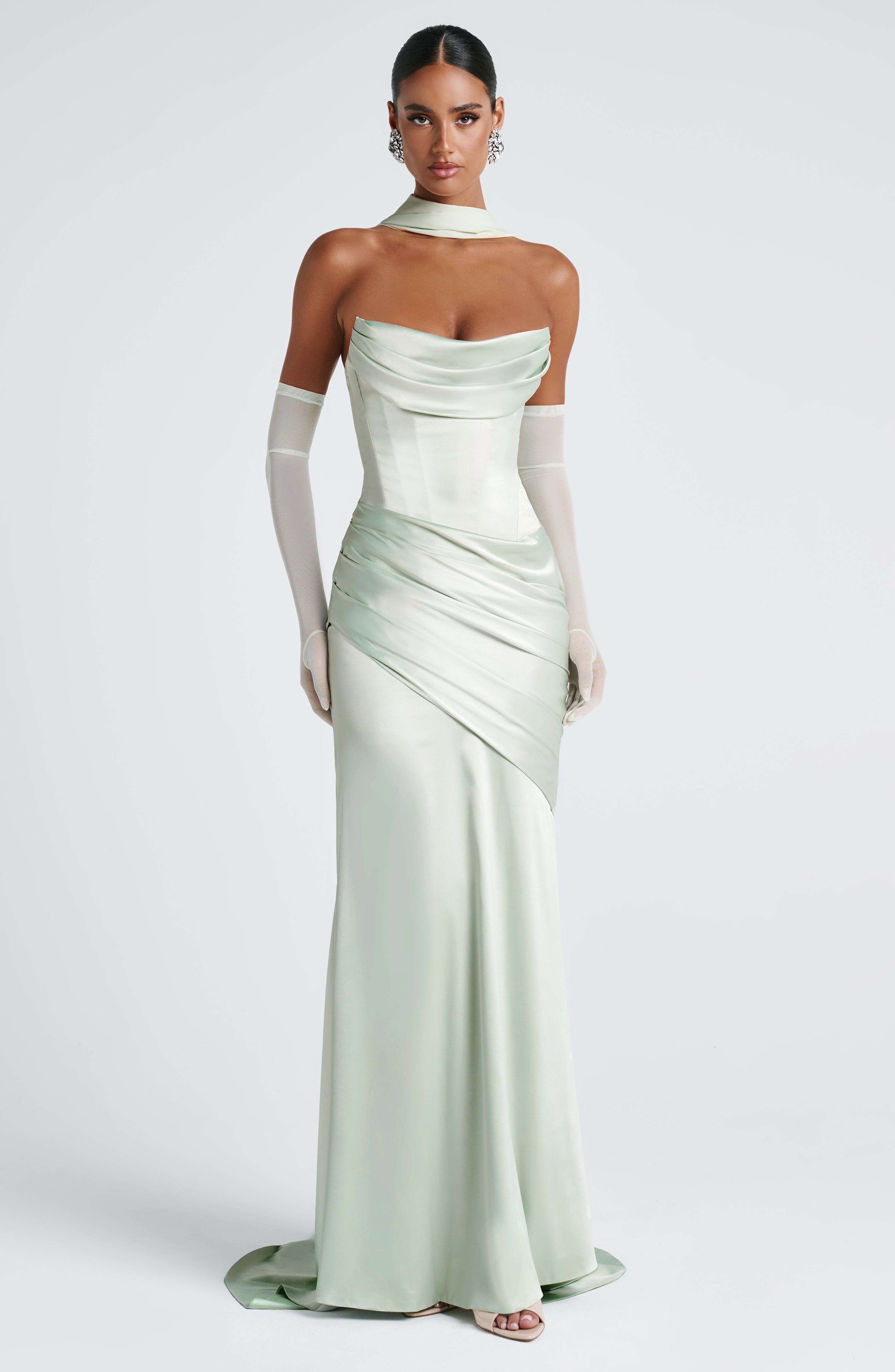 Kensington Maxi Elbise – Mint