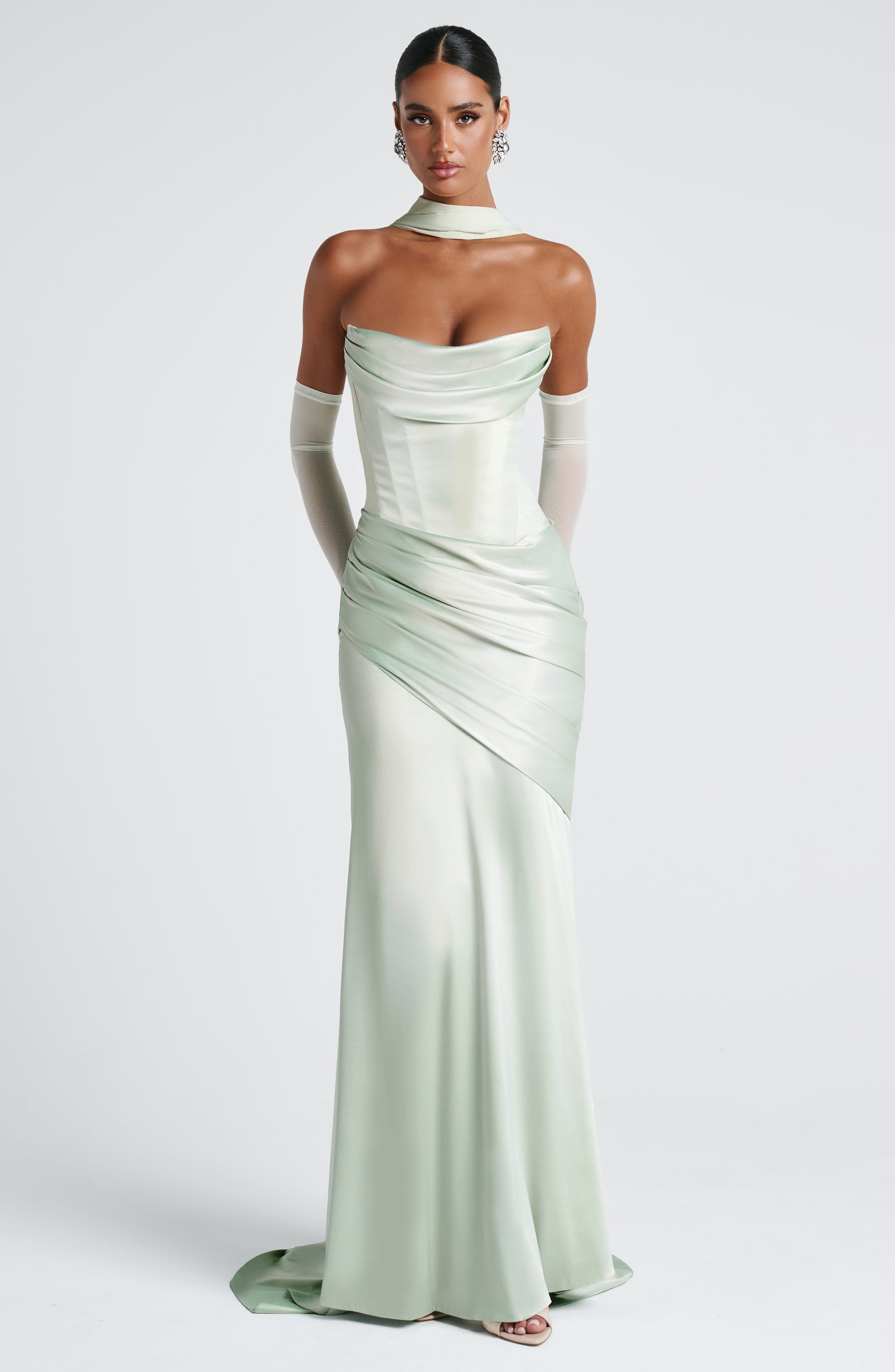 Kensington Maxi Elbise – Mint
