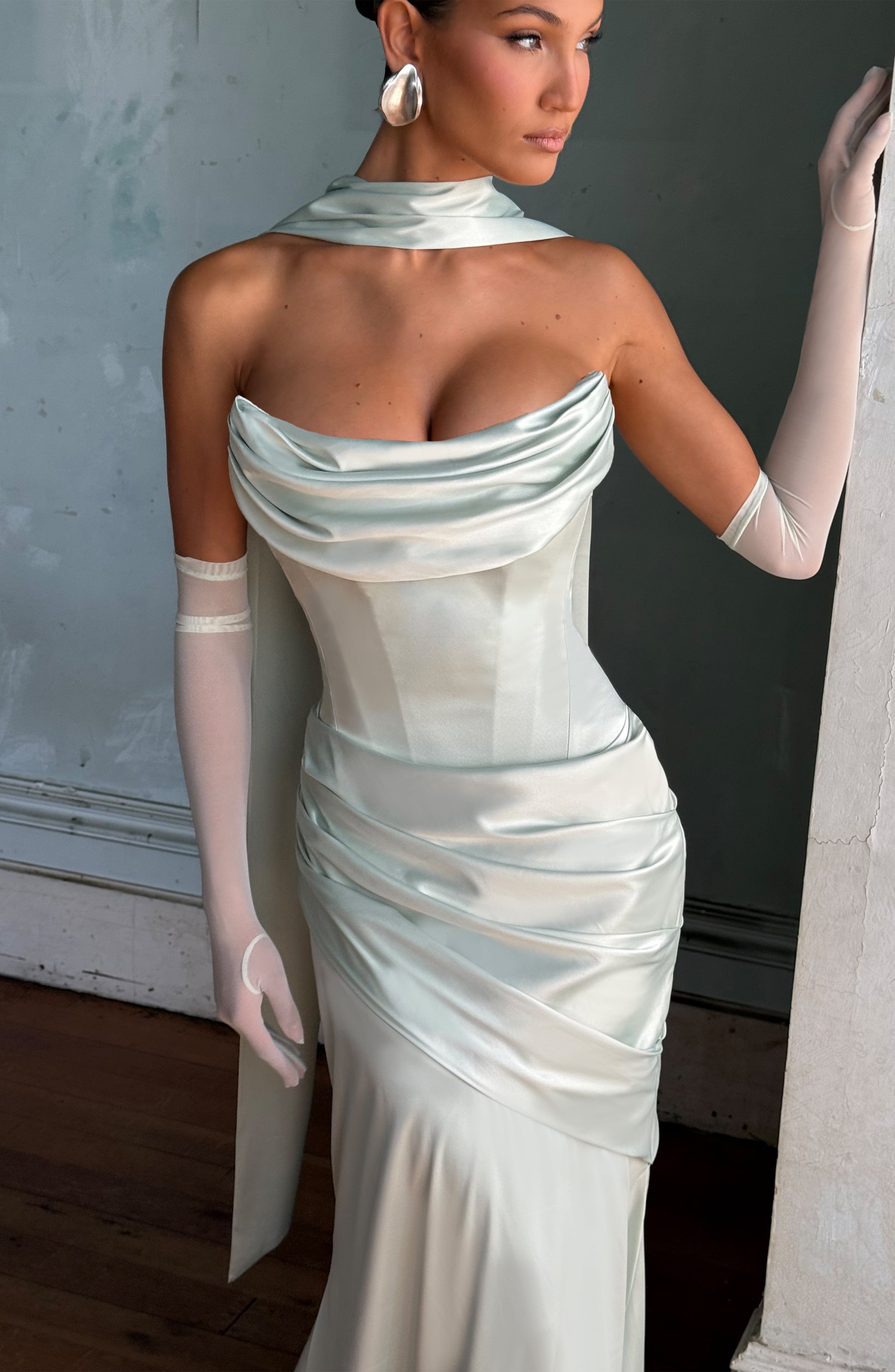 Kensington Maxi Elbise – Mint