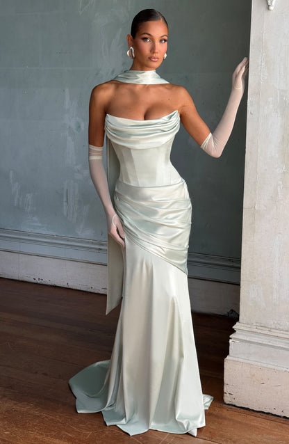 Kensington Maxi Elbise – Mint