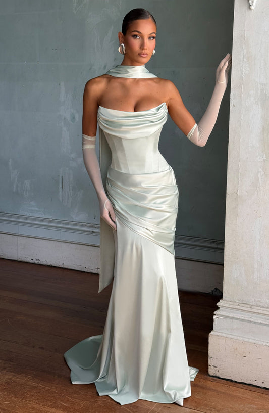 Kensington Maxi Elbise – Mint