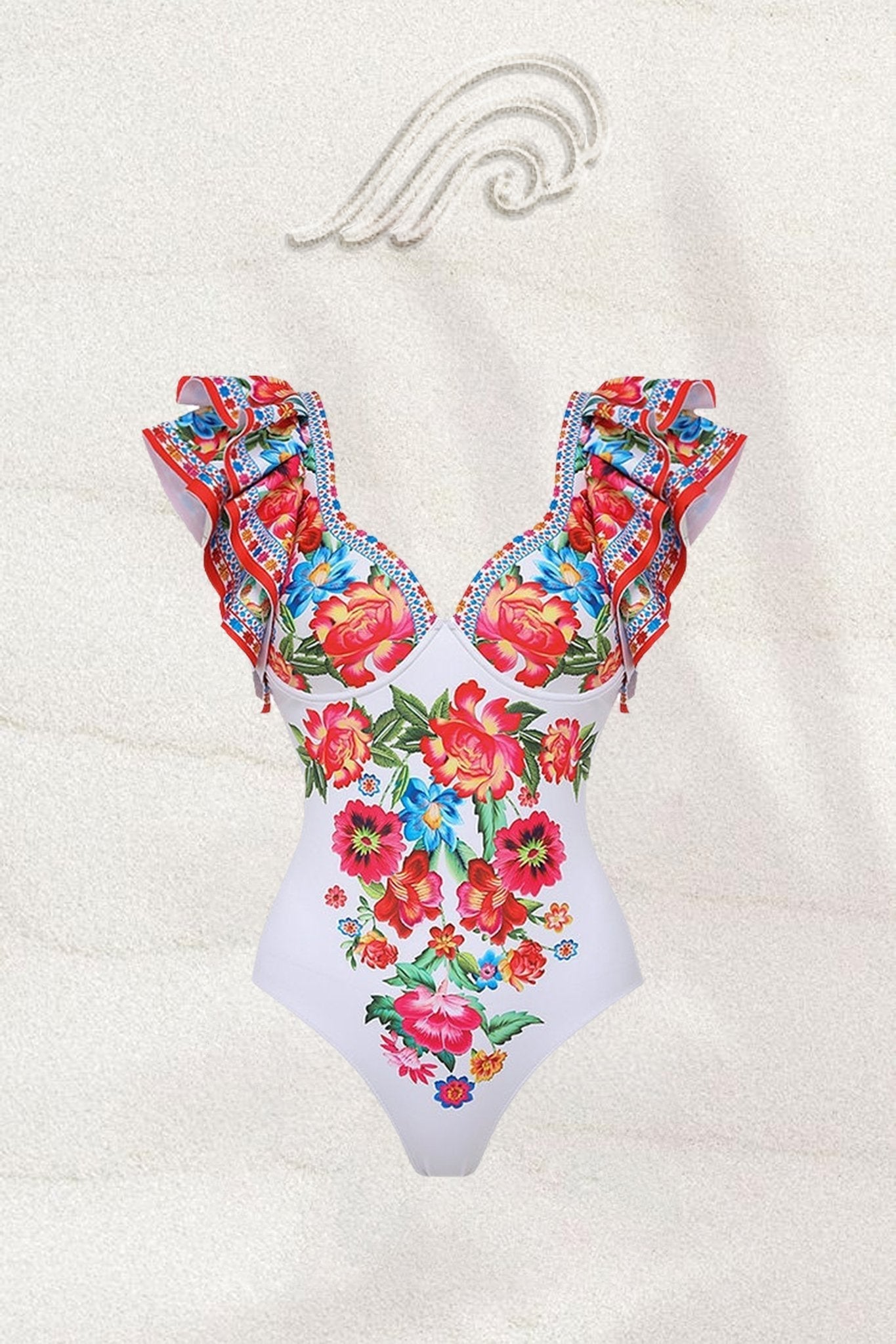 Livia Vintage Floral Baskılı İki Parça Mayo Takımı
