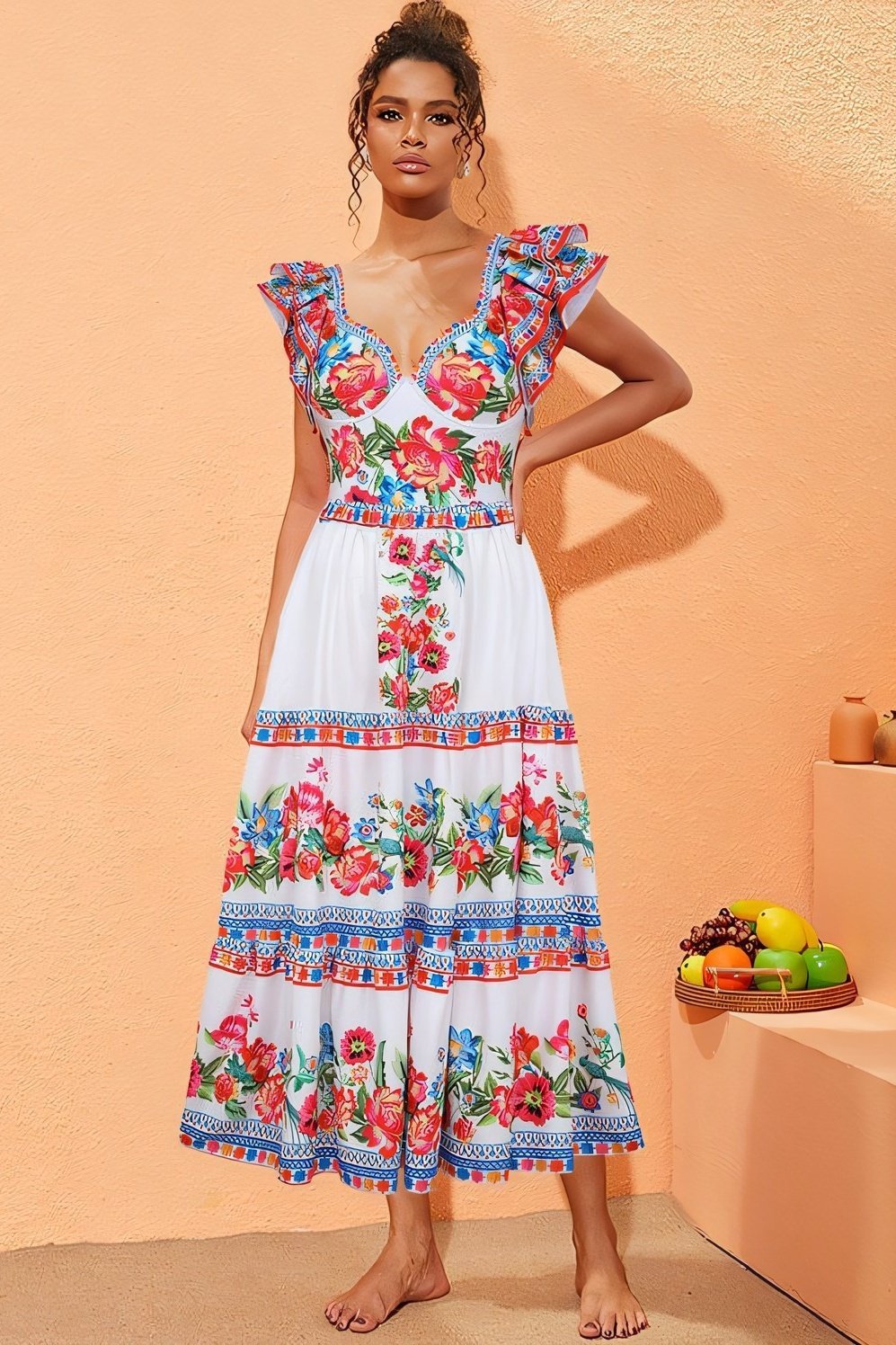 Livia Vintage Floral Baskılı İki Parça Mayo Takımı