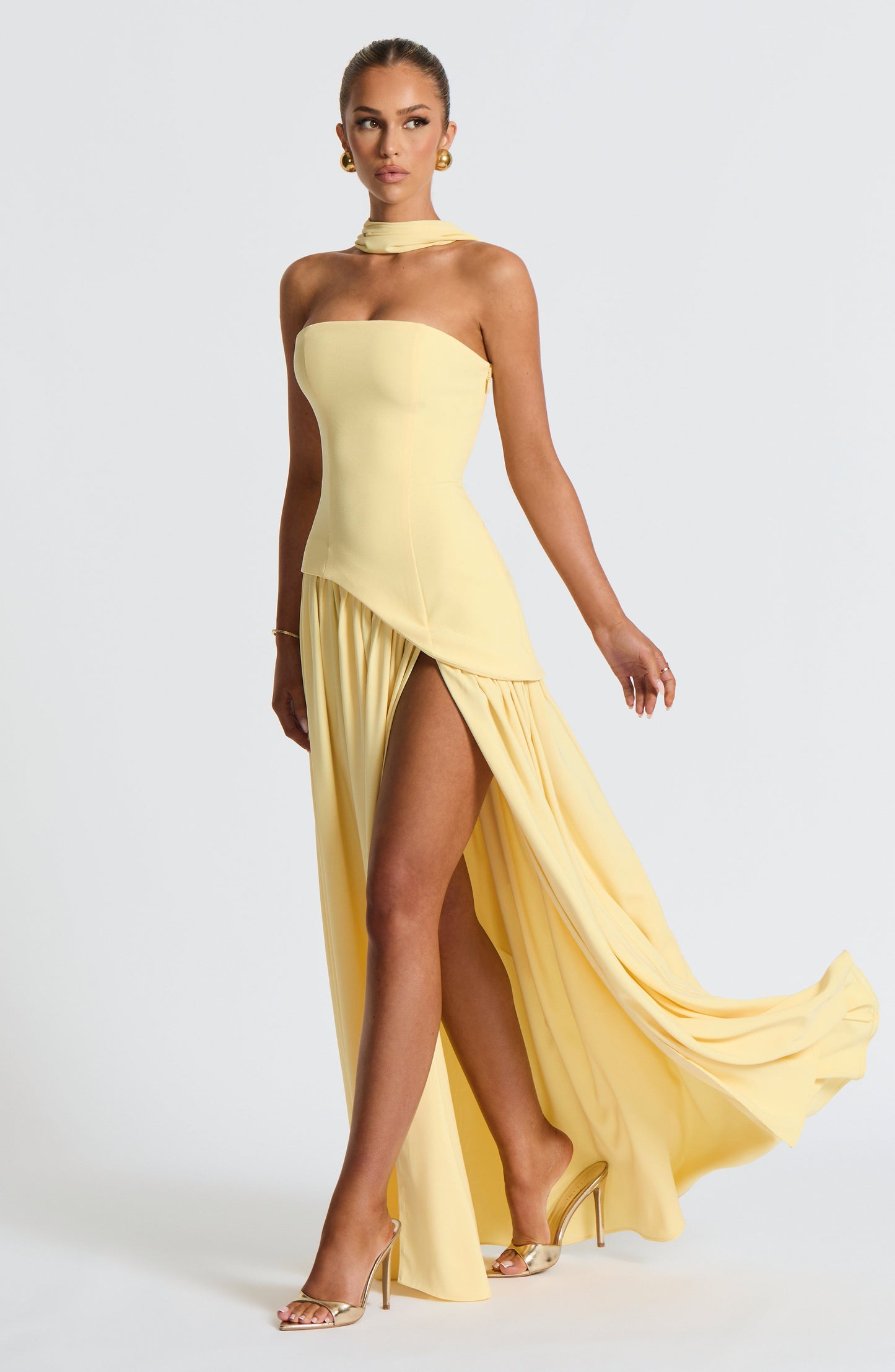 Maliyah Maxi Elbise – Limon Sarısı