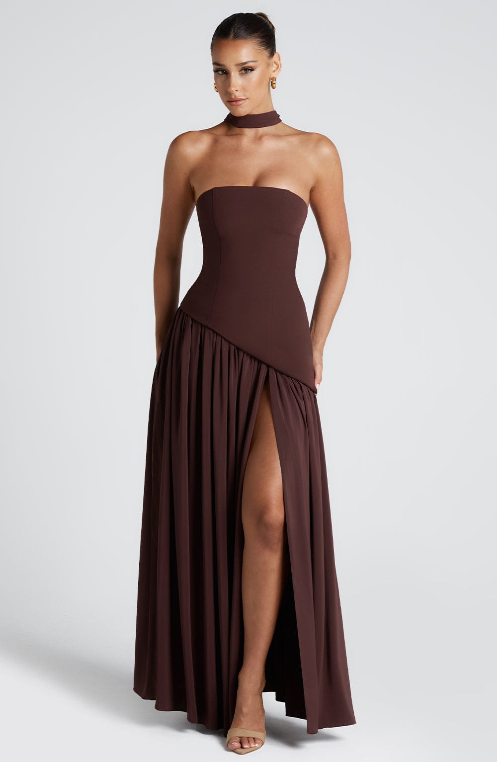 Maliyah Maxi Elbise – Çikolata