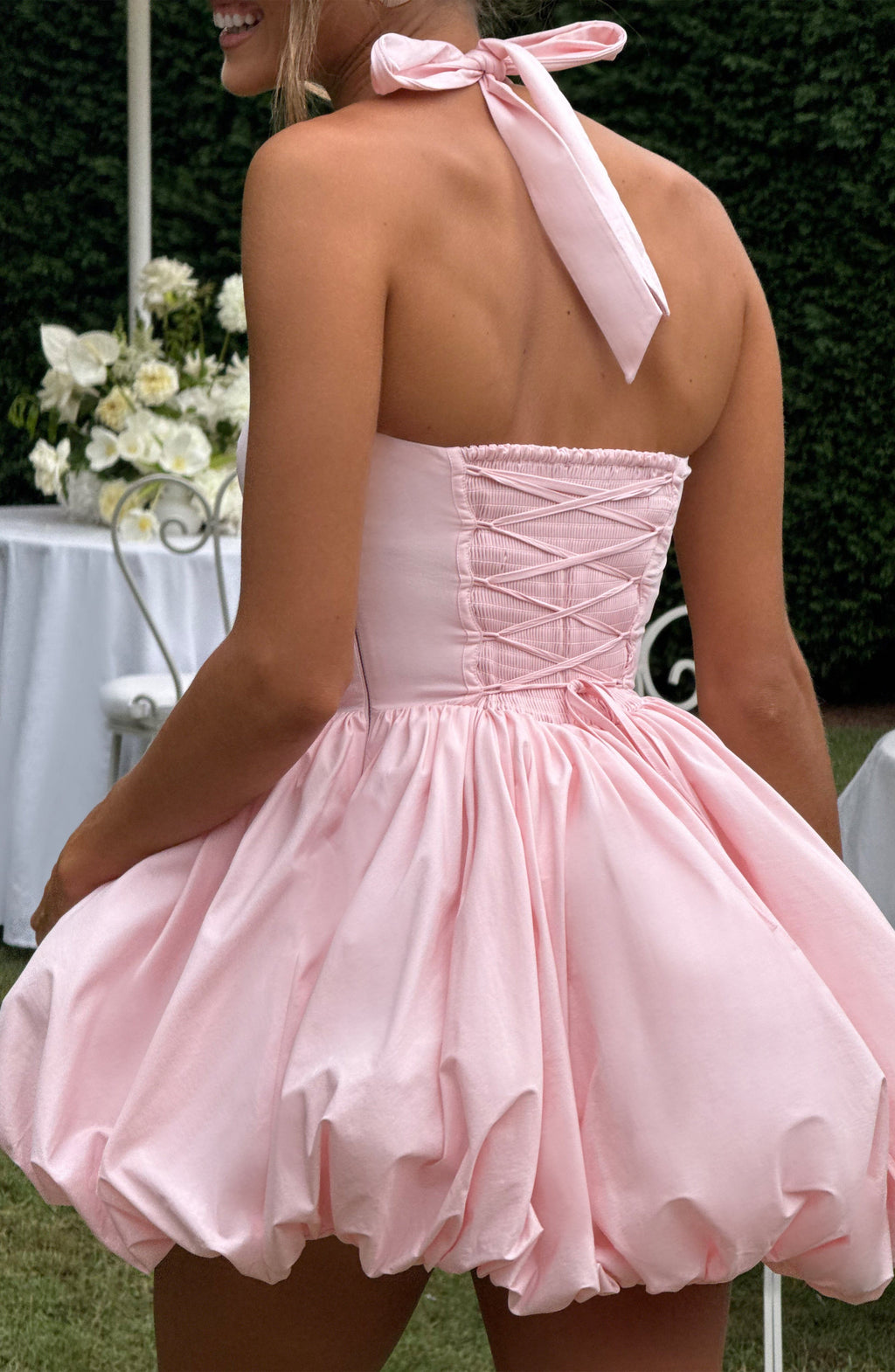 Maricia Mini Elbise – Pudra