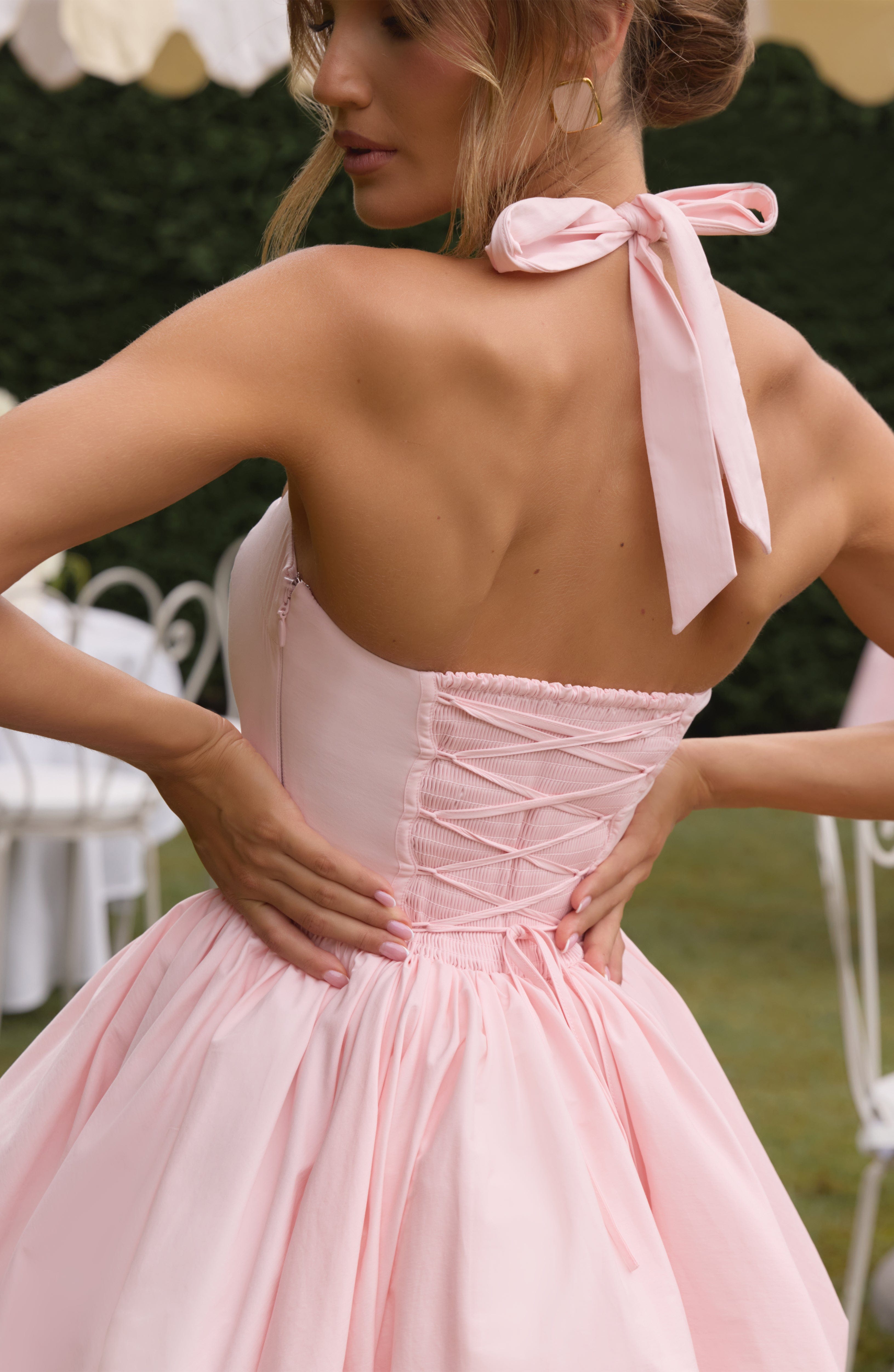 Maricia Mini Elbise – Pudra