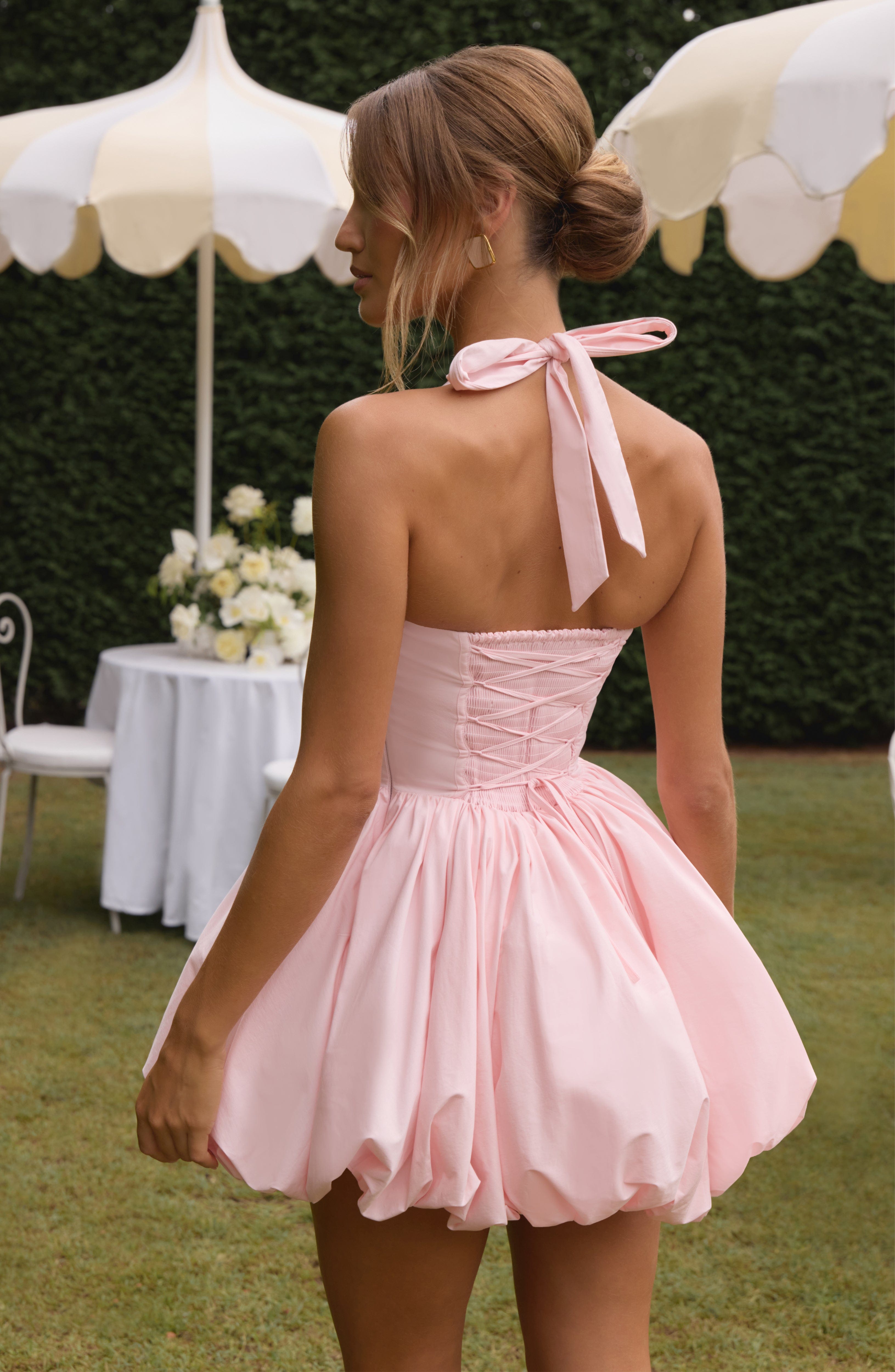 Maricia Mini Elbise – Pudra