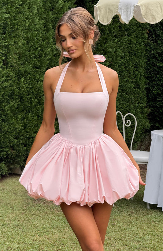Maricia Mini Elbise – Pudra