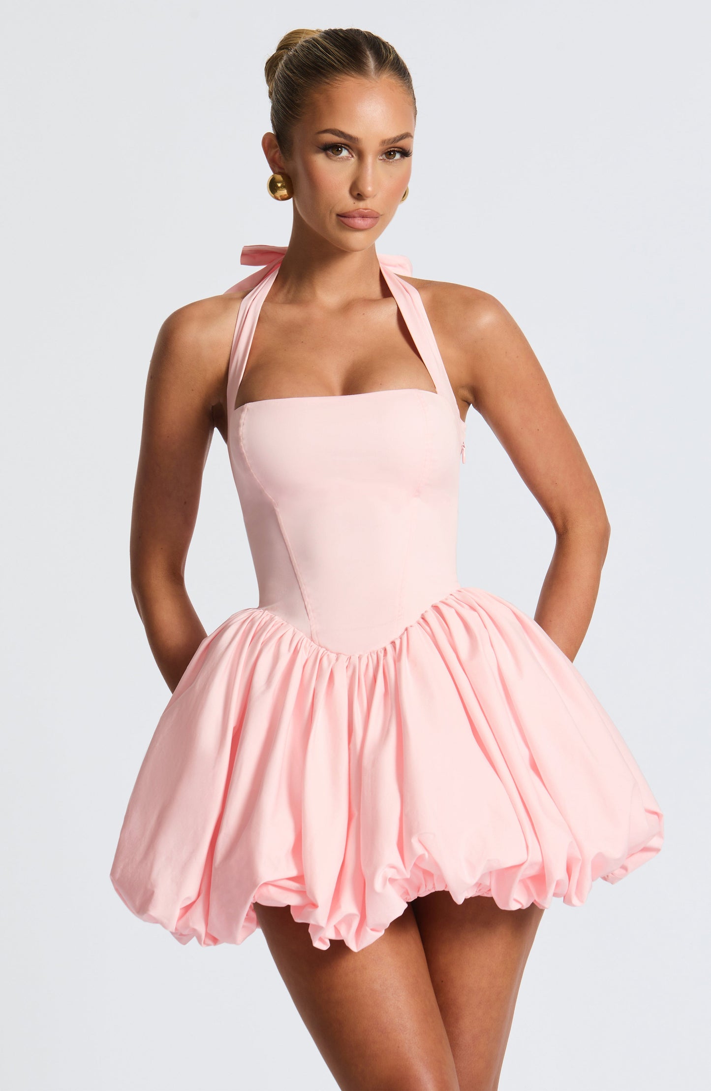 Maricia Mini Elbise – Pudra