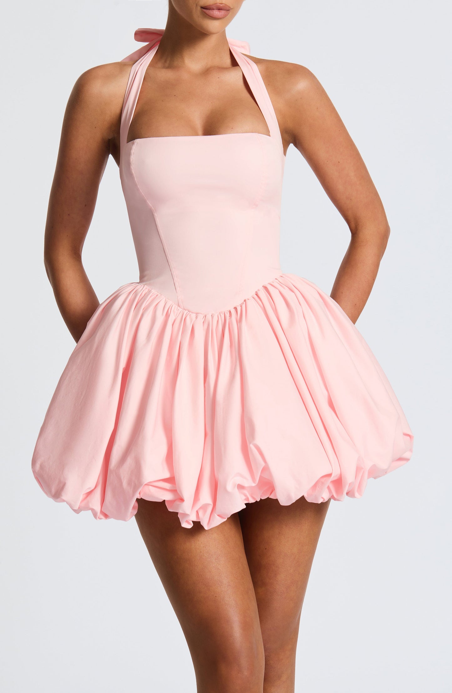Maricia Mini Elbise – Pudra