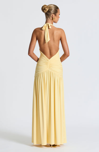 Melania Maxi Elbise – Limon