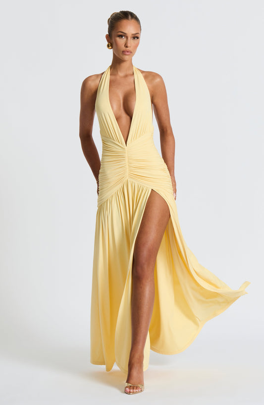 Melania Maxi Elbise – Limon