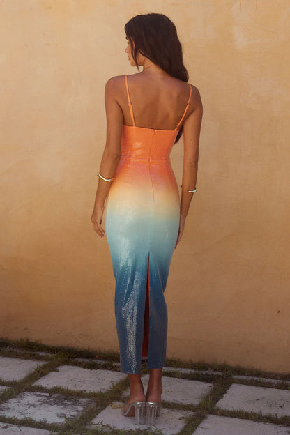 Benito Midi Elbise-OMBRE