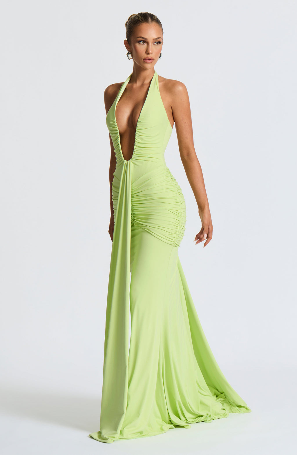 Rosetta Maxi Elbise – Lime