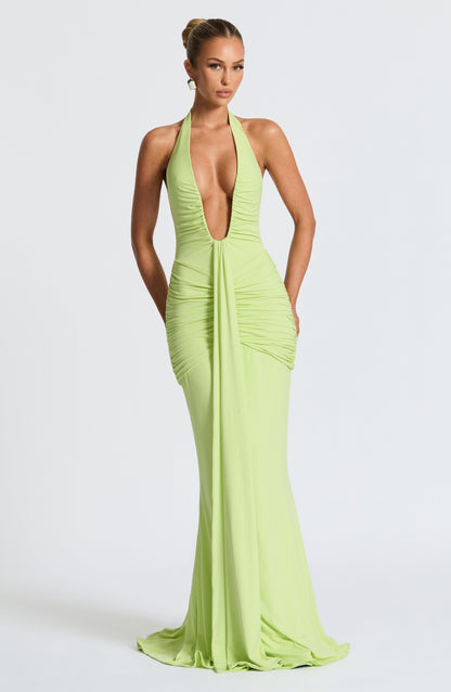 Rosetta Maxi Elbise – Lime