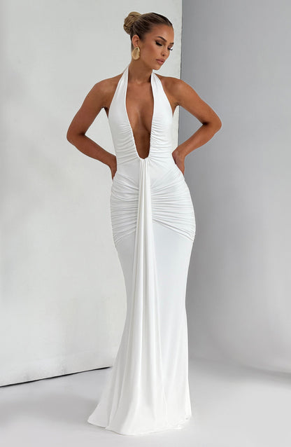 Rosetta Maxi Elbise – Beyaz