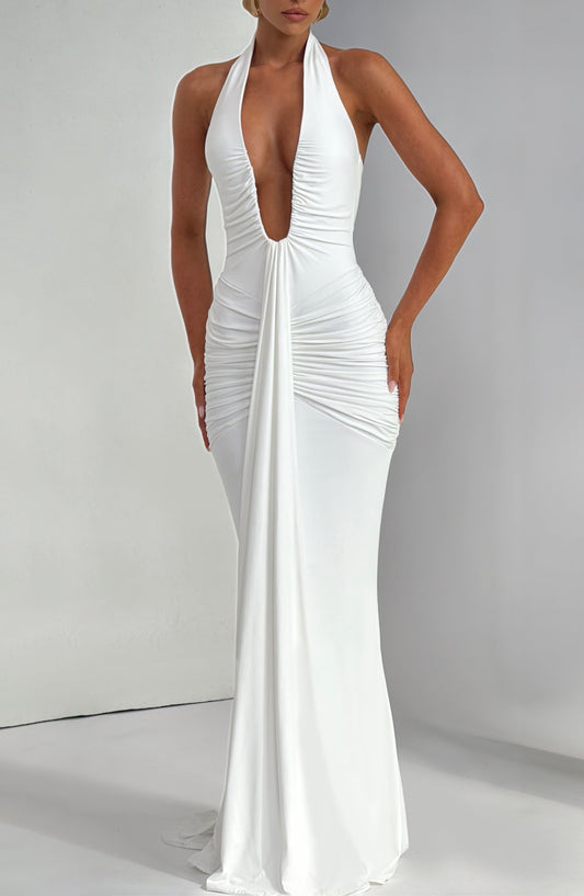 Rosetta Maxi Elbise – Beyaz