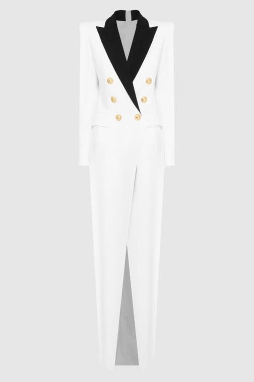 Silas Colorblock Smokin Uzun Blazer Elbise