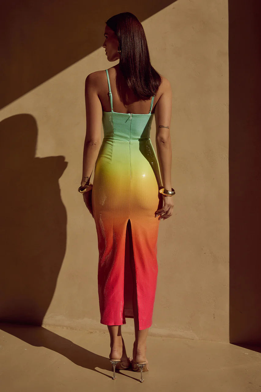 Benito Midi Elbise-OMBRE