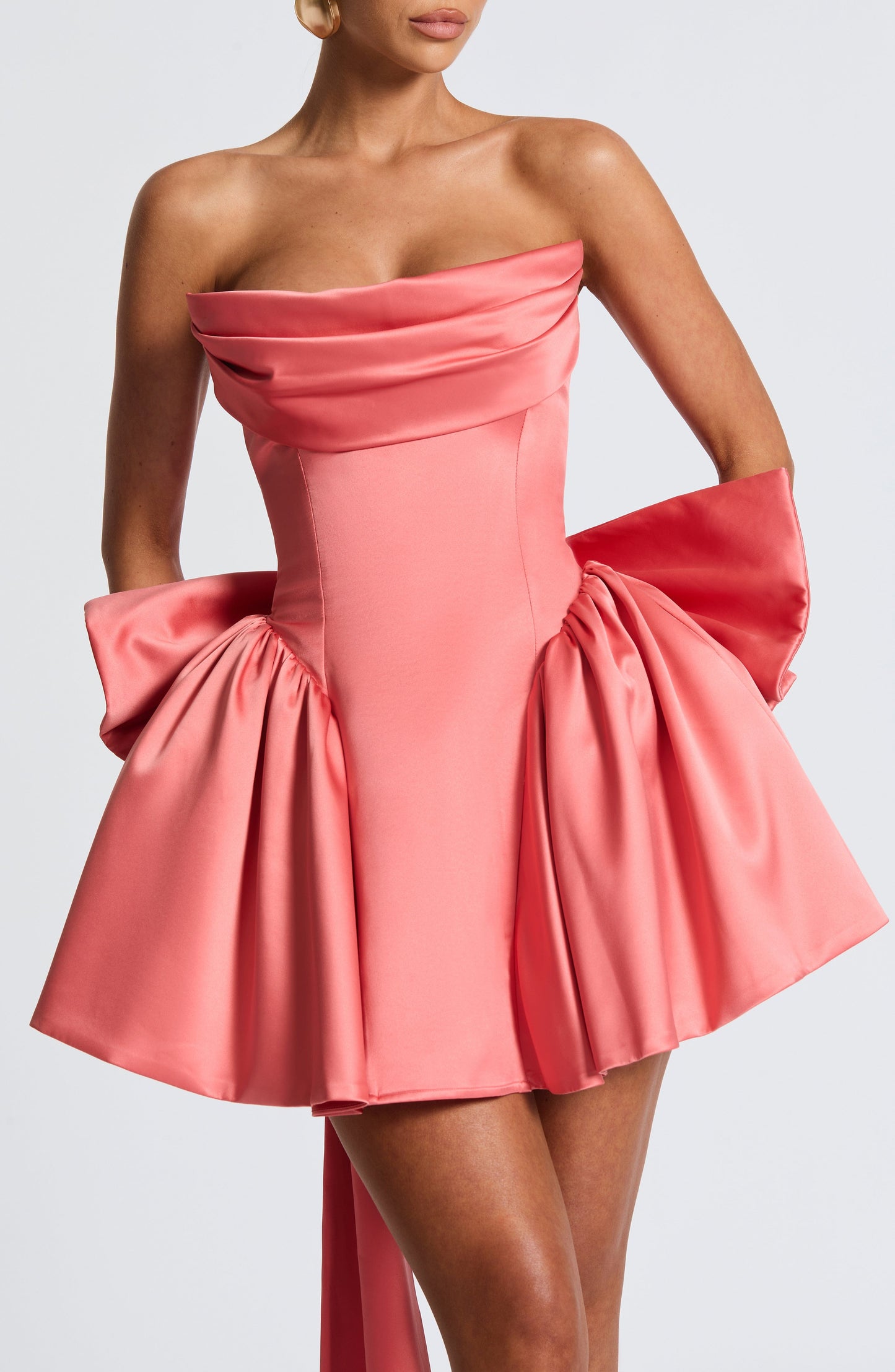 Trinity Mini Elbise – Coral Pembe